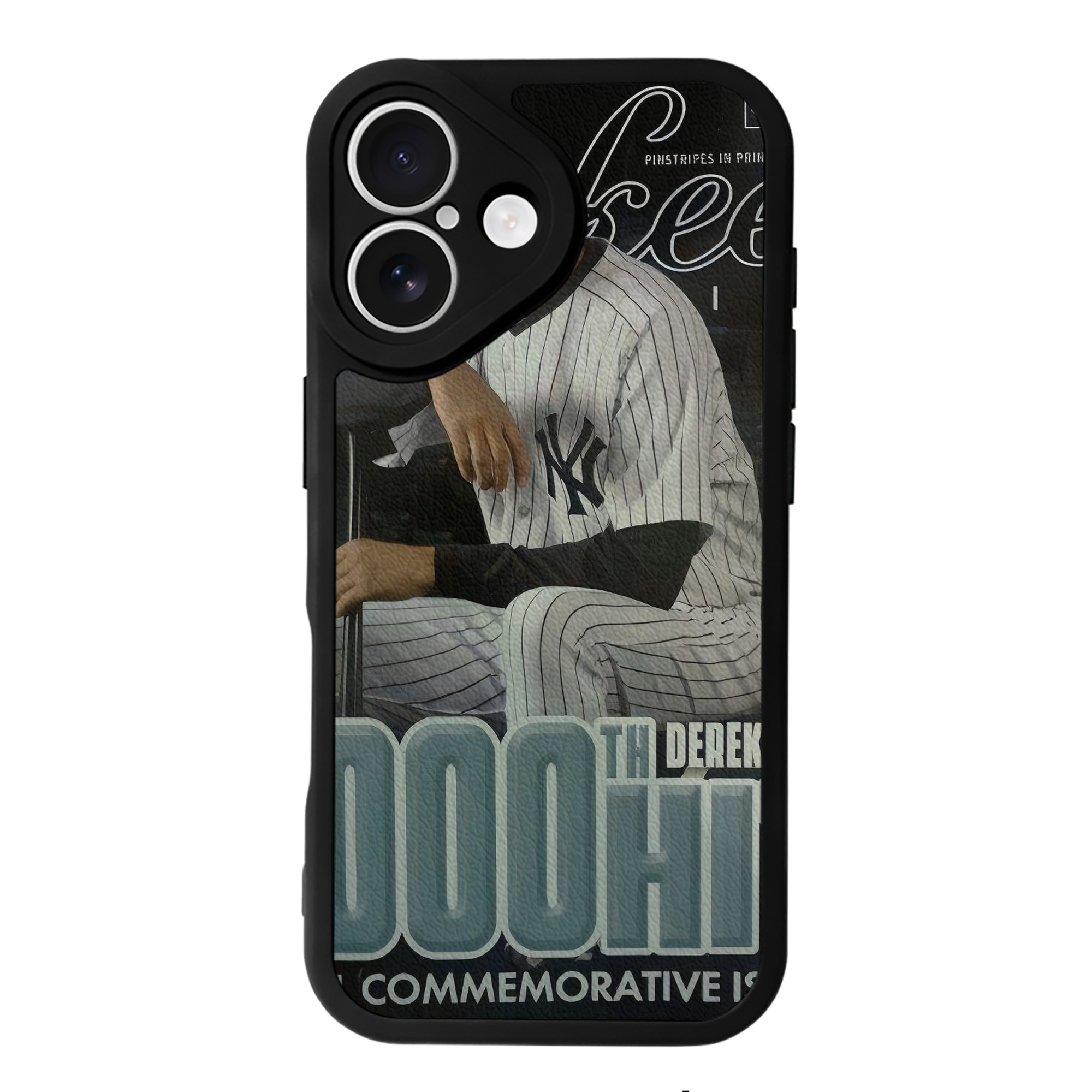 Derek Jeter 43 IPhone 16 Silicone Leather Case – UV Print, Lambskin Texture – Perfect Fit, Wireless Charging Compatible, Scratch Resistant, Precise Cutouts – Stylish Protection For IPhone 16